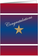 Congratulations On Military Bronze Star Award card