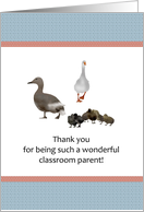 Thank You Classroom Parent Ducks And Ducklings card