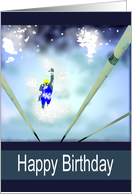Birthday View Of Swimmer From Beneath The Water Surface card