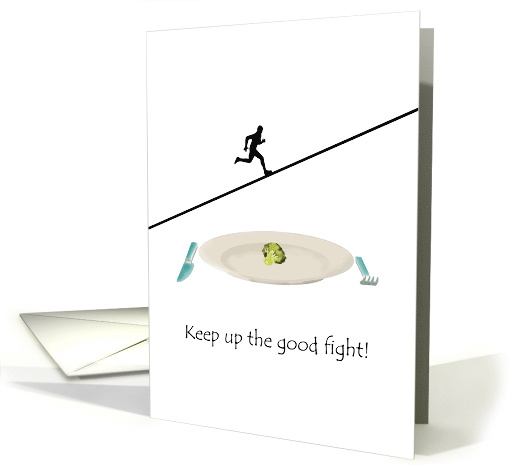 Encouragement for Dieting Running and Eating Sensibly card (934884)