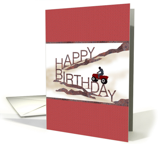 Birthday Quad Bike And Rider card (936821)