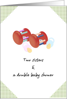 Invitation From Two Sisters Throwing A Double Baby Shower card