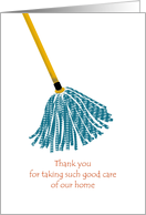 Thank You to Caretaker A Clean Mop card