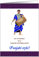 Surprise Birthday Invitation Punjabi Style card