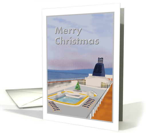 Christmas Cruise Ship On The Open Seas card (944935)