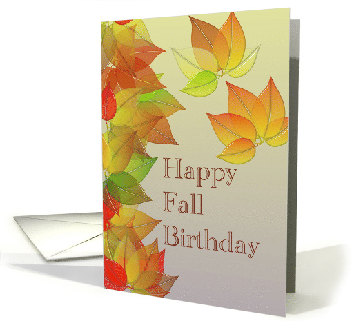 Fall Birthday Beautiful Autumn Leaves card (946466)