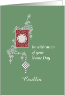 Customizable Daughter-in-Law’s Name Day Abstract Art card