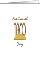 National Taco Day, Taco in a tortilla card
