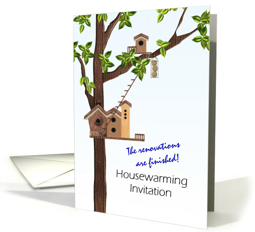 Housewarming Invitation All Renovated Luxury Birdhouse card (973765)