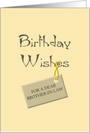 Birthday for Brother-in-Law Warm Wishes card