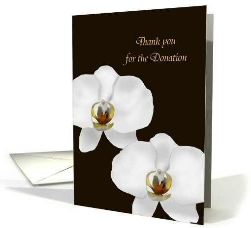 Thank You for Your Donation in Memory Of Orchid Flower card (976823)
