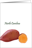 North Carolina Sweet Potato State Vegetable Blank card