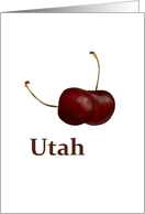 Utah Cherry State Fruit Symbol Blank card