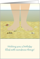 Birthday Legs Standing On Sandy Seabed In Shallow Waters Marine Life card