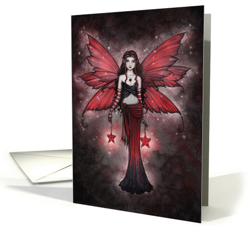 Christmas Fairy Card - Crimson Star card (852418)