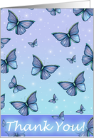 Thank You Card - Blue Butterflies card