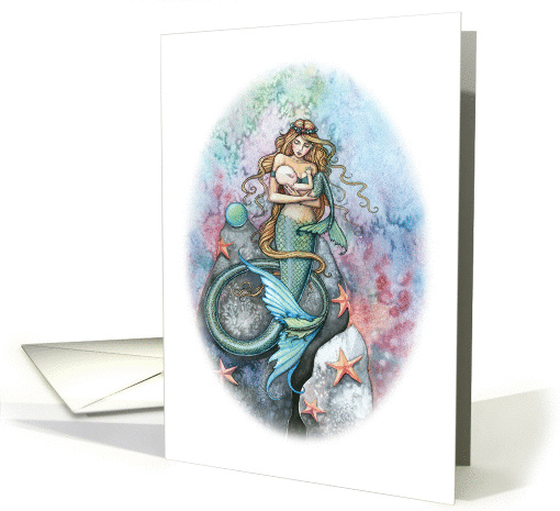 Mother and Baby Mermaid Congratulations on your New Baby card (854253)
