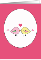 Lovebirds - Happy Anniversary card