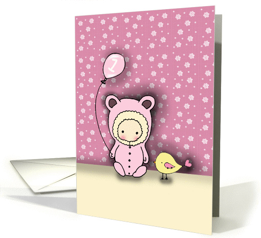 Birthday Card for 1 Year Old Girl - Cute and Whimsical! card (854714)