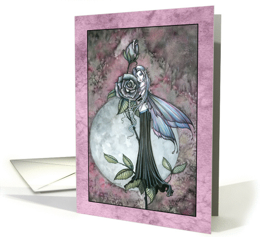 Thank You Card - Rose Fairy in Watercolor card (857957)