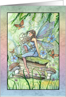 Thank You Card - Fairy and Butterflies card