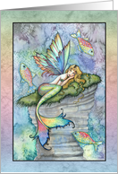 Thinking of You Card - Mermaid with Fish card