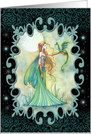 Blank Art Card - Fairy with Dragon card