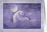 Christmas Card - Polar Bear and Cub card