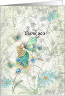Thank You Card - Fairy and Butterflies card