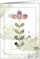 Thinking of You - Modern Flower in Digital collage card