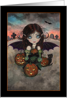 Halloween Vampirish Gothic Fairy Card