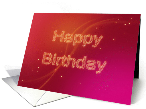 Glowing Happy Birthday card (853569)