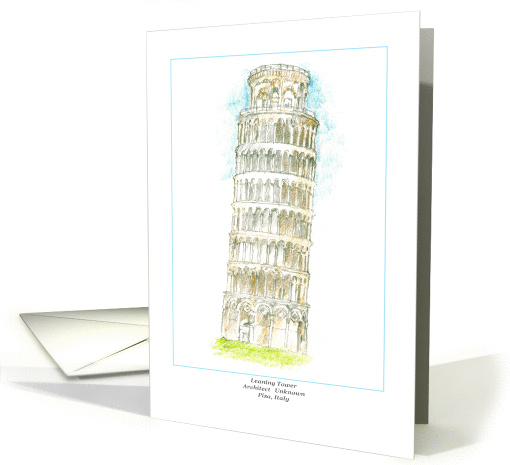 Leaning Tower of Pisa in Colored Pencil card (863964)