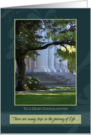 Graduation Congratulations for Goddaughter ~ Journey of Life Steps card