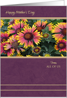 Happy Mother’s Day From All of Us ~ Pink and Yellow Blanket Flowers card