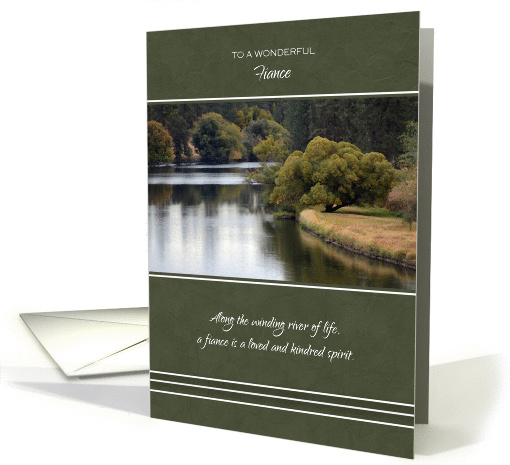 Happy Father's Day for Fiance ~ Winding River Reflections card