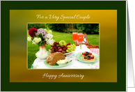 4th Wedding Anniversary For a Special Couple ~ Picnic for Two card