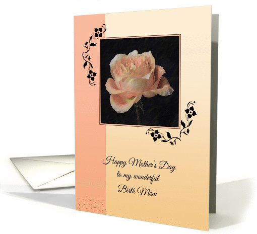 Mother's Day for Birth Mom - Paper Rose card (1053497)