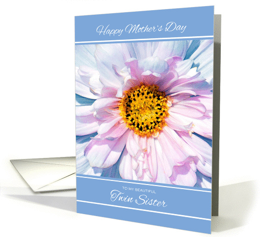 For Twin Sister on Mother's Day - Watercolor Flower card (1066595)