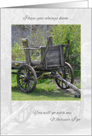 Thinking of You - Rustic Old Wagon card