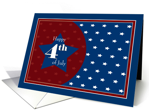 Happy 4th of July - Red, White and Blue Stars card (1083336)