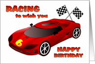 Happy 6th Birthday - Race Car card