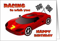 Happy 7th Birthday - Race Car Birthday card