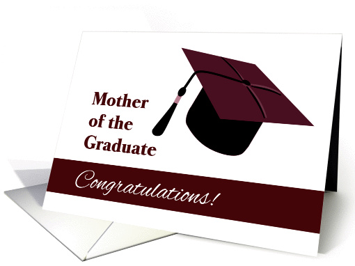 Congratulations for Mother of Graduate - Grad Cap card (1091702)