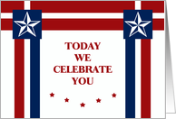 Memorial Day Birthday - Stars and Stripes card