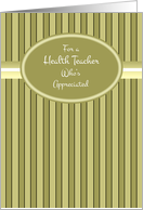 Health Teacher Thank You card