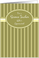 Science Teacher Thank You card