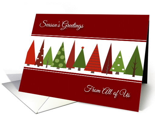 Season's Greetings From All of Us - Festive Trees card (1104098)