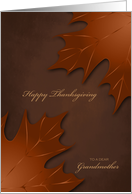 Thanksgiving to Grandmother - Warm Autumn Leaves card