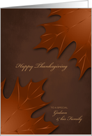 Thanksgiving to Godson and his Family - Warm Autumn Leaves card